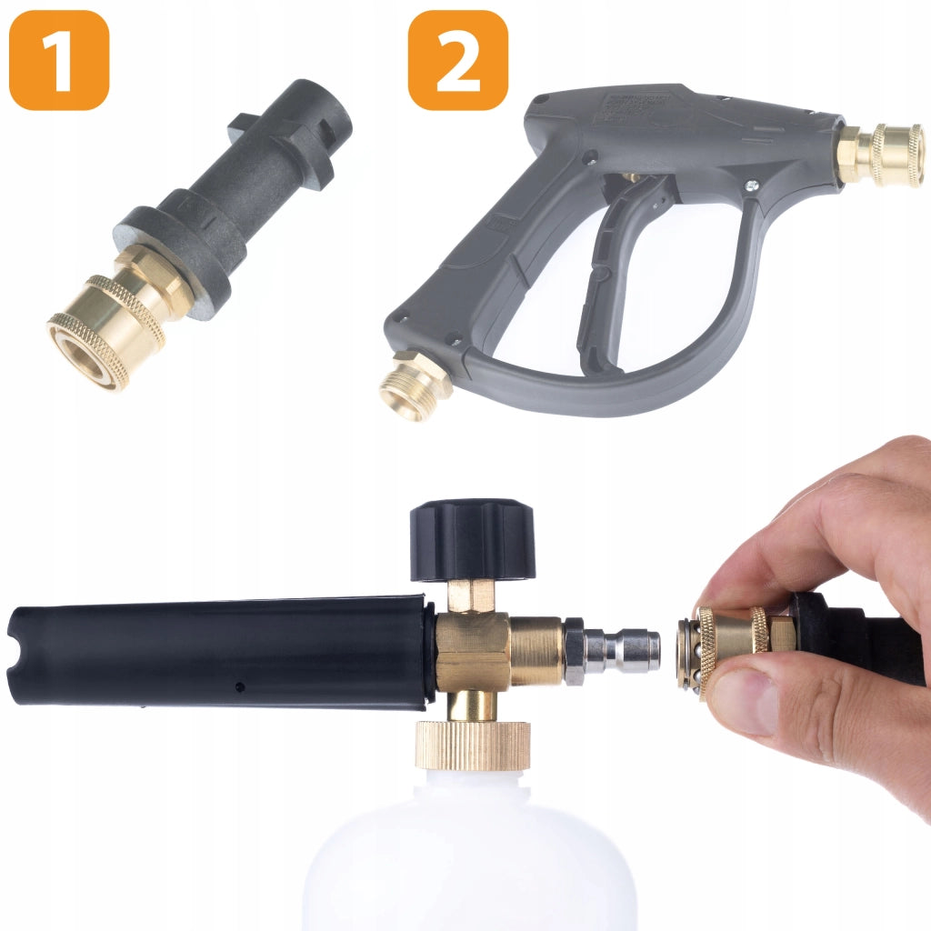 Pistola Schiumogena 1L con Lancia – Compatibile con Idropulitrice Kärcher K2–K7 | 200 BAR