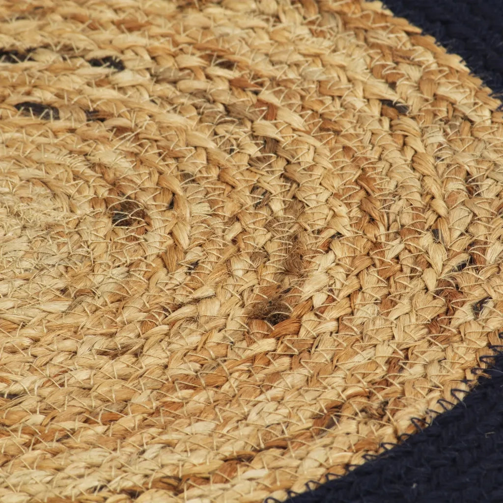 Tovagliette 4 pz Naturale e Blu Marino 38 cm in Juta e Cotone cod mxl 65630