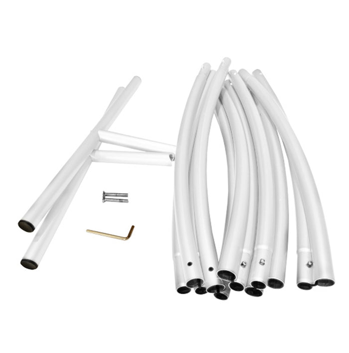 Kit Arco Palloncino Fiori Rotondo 200cm in Metallo Enorme Rimovibile Facile da Trasportare e Riutilizzabile Migliore Decorazione per Matrimoni Nozze Eventi Feste 2M & Fascette GRATIS - Bianco