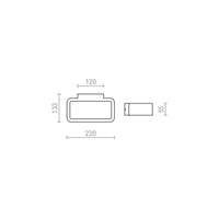 Lampada TAPA da parete bianco  230V LED 6W IP54  3000K