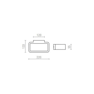 Lampada TAPA da parete bianco  230V LED 6W IP54  3000K