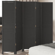 Divisorio Ambienti 5 Pannelli Nero Legno Massello di Paulowniacod mxl 90919