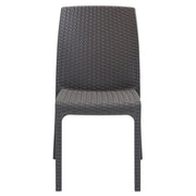 Sedia da Giardino Virginia 47x59x86 h cm in Wicker Taupe