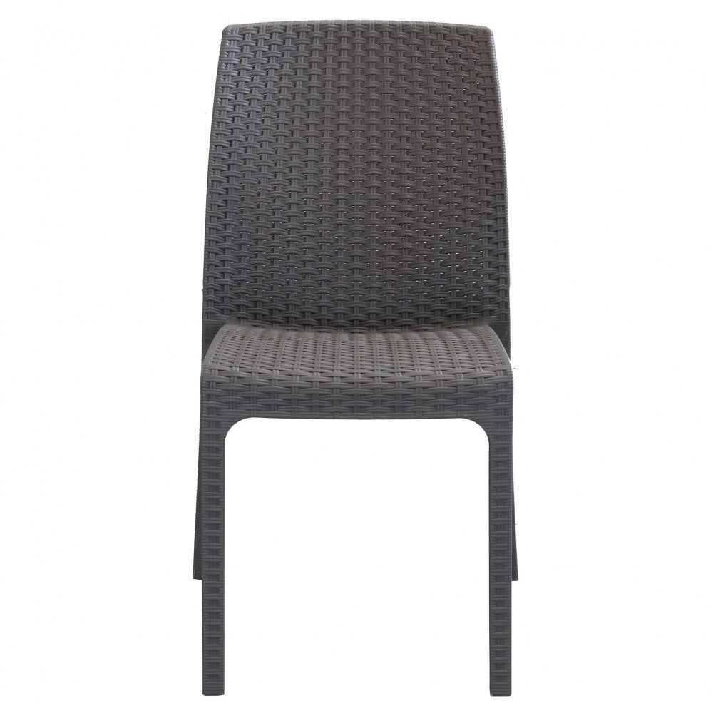 Sedia da Giardino Virginia 47x59x86 h cm in Wicker Taupe