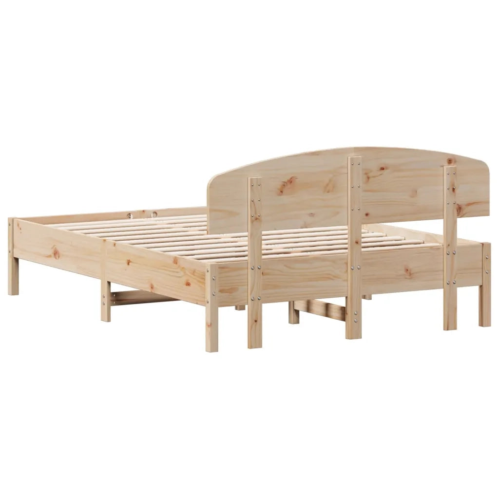 Letto senza Materasso 140x190 cm in Legno Massello di Pino 3207225