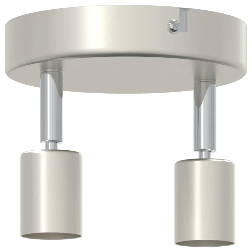 Faretto da soffitto moderno orientabile per interni 12 x 12 x 8 cm in acciaio nichel spazzolato 02_0058314