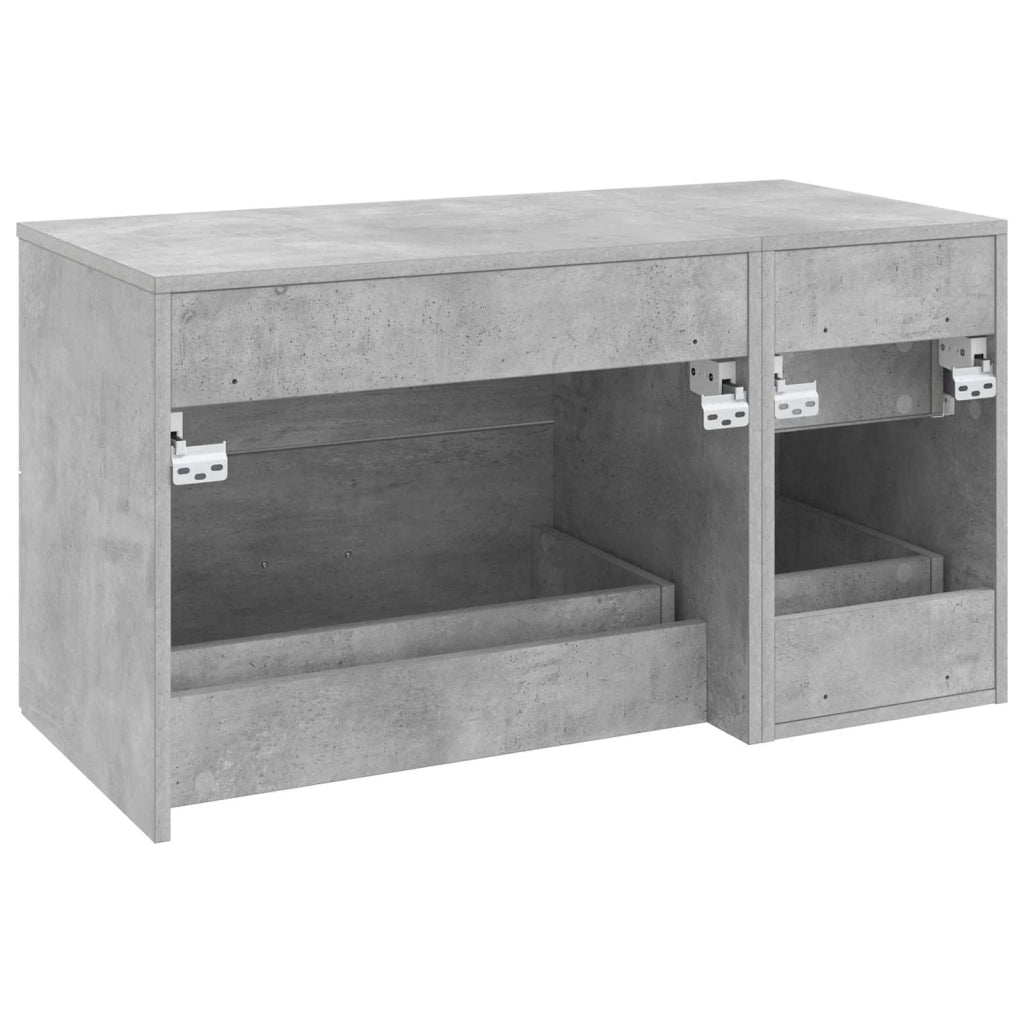 Set di mobili per il bagno 2 pz Grigio Cemento 3404019