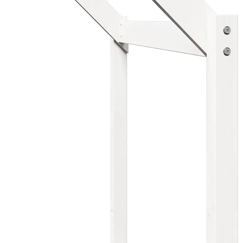 Tetto Letto Bambini Bianco 213x85,5x144,5cm Legno Massello Pino