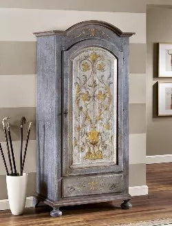 Armadio classico 1 porta 1 cassetto legno grezzo 96x56x196 (1703) - Mobili 2G
