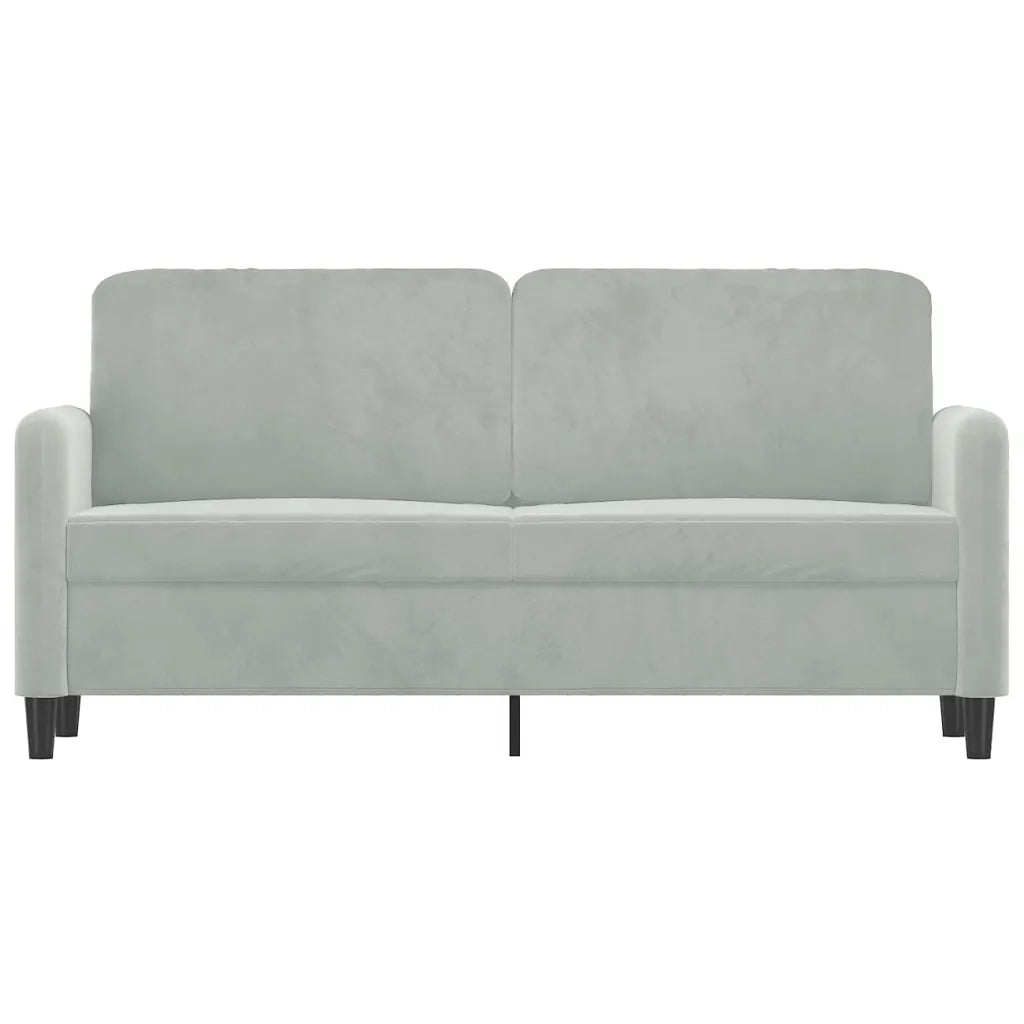 Divano a 2 Posti Grigio Chiaro 140 cm in Velluto 359442