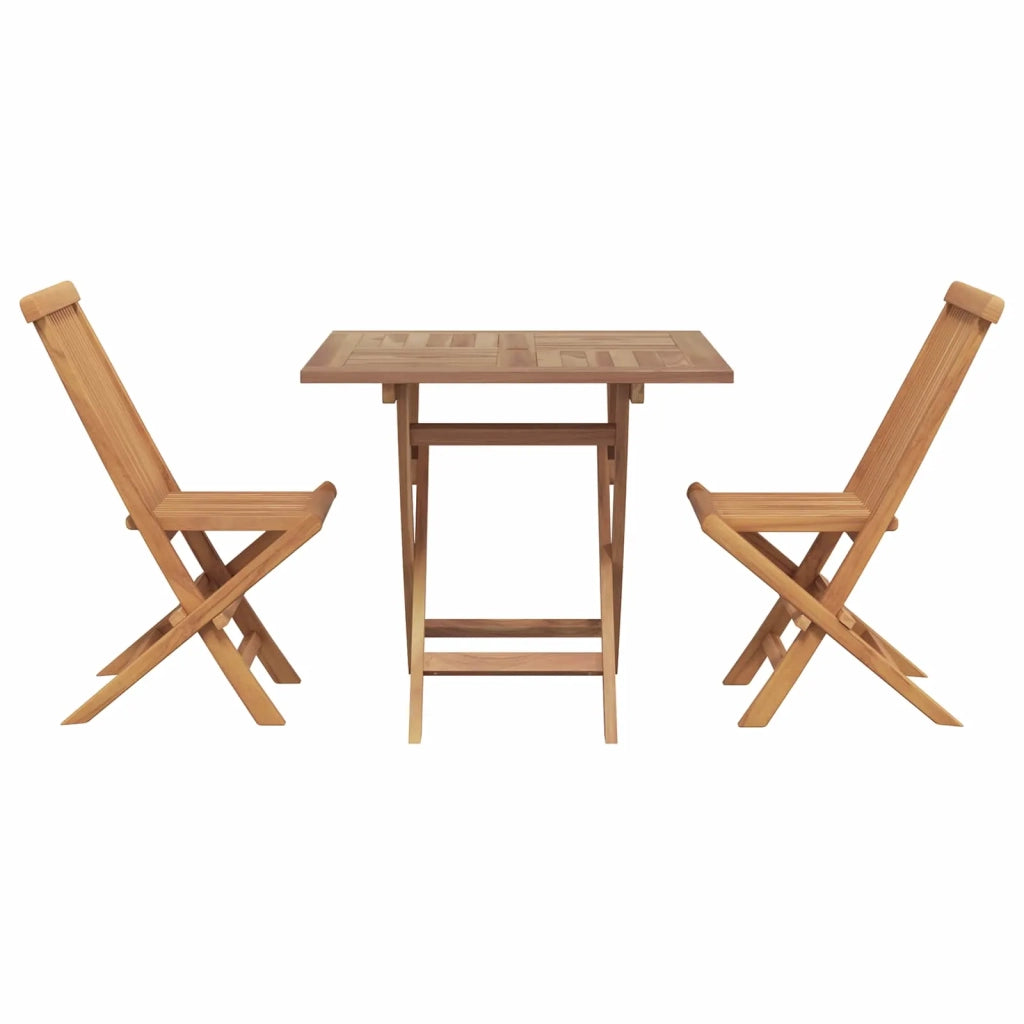 Set da Pranzo per Giardino 3 pcs Marrone