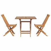 Set da Pranzo per Giardino 3 pcs Marrone