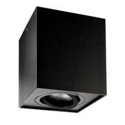 DATO Faretto soffitto plafoniera quadrata LED GU10 diffusore orientabile luce ingresso corridoio cucina bagno negozio 230V NERO