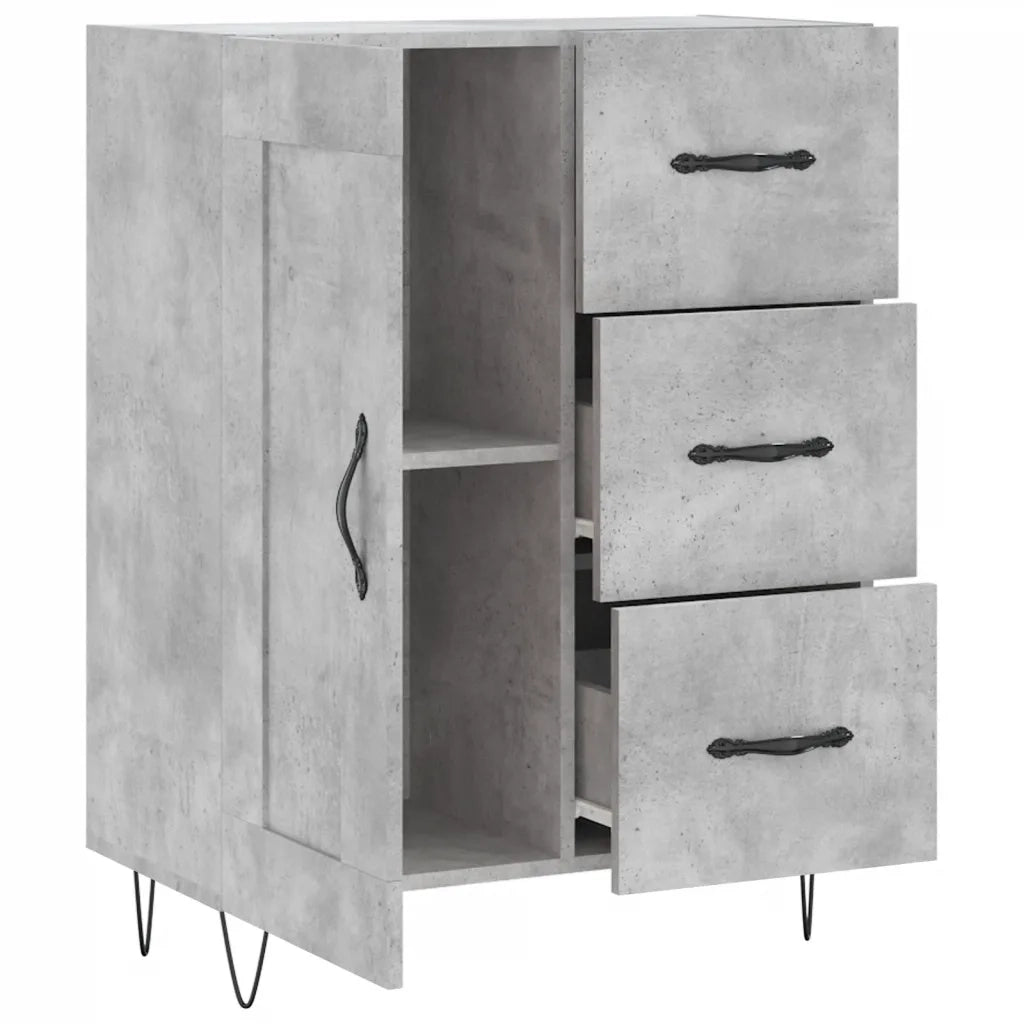 Credenza-Buffet-Armadio da cucina Grigio Cemento 69,5x34x90 cm in Legno Multistrato 191506