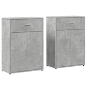 Buffet credenza cassettiera mobiletto mobile contenitore organizer per cucina soggiorno salotti set da 2 60 x 30 x 84 cm legno ingegnerizzato grigio 02_0036855
