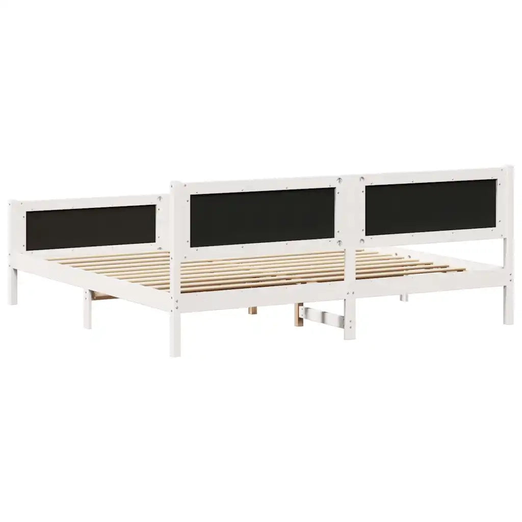 Struttura del letto Grigio chiaro 200 x 200 cm Pino massello 3394272