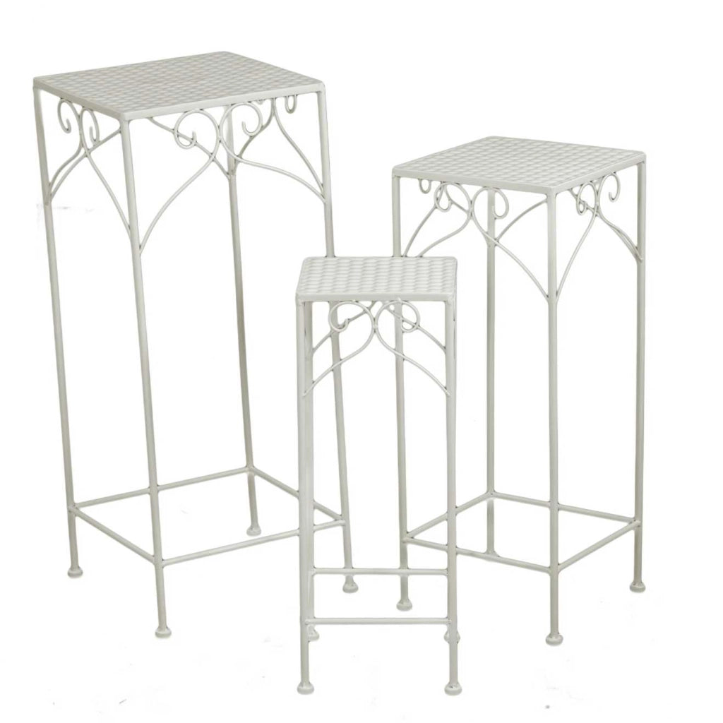 Colonnina metallo milena 1-3 quadra alta bianco cm 30x30h73