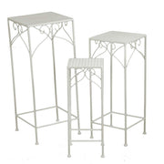 Colonnina metallo milena 1-3 quadra alta bianco cm 30x30h73
