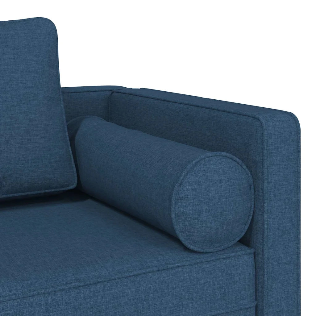 Chaise Longue con Cuscini Blu in Tessuto CFW8611052