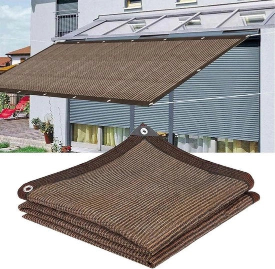 Ombrellone da giardino adesivo nero per zonatura - 3 x 4 metri marrone