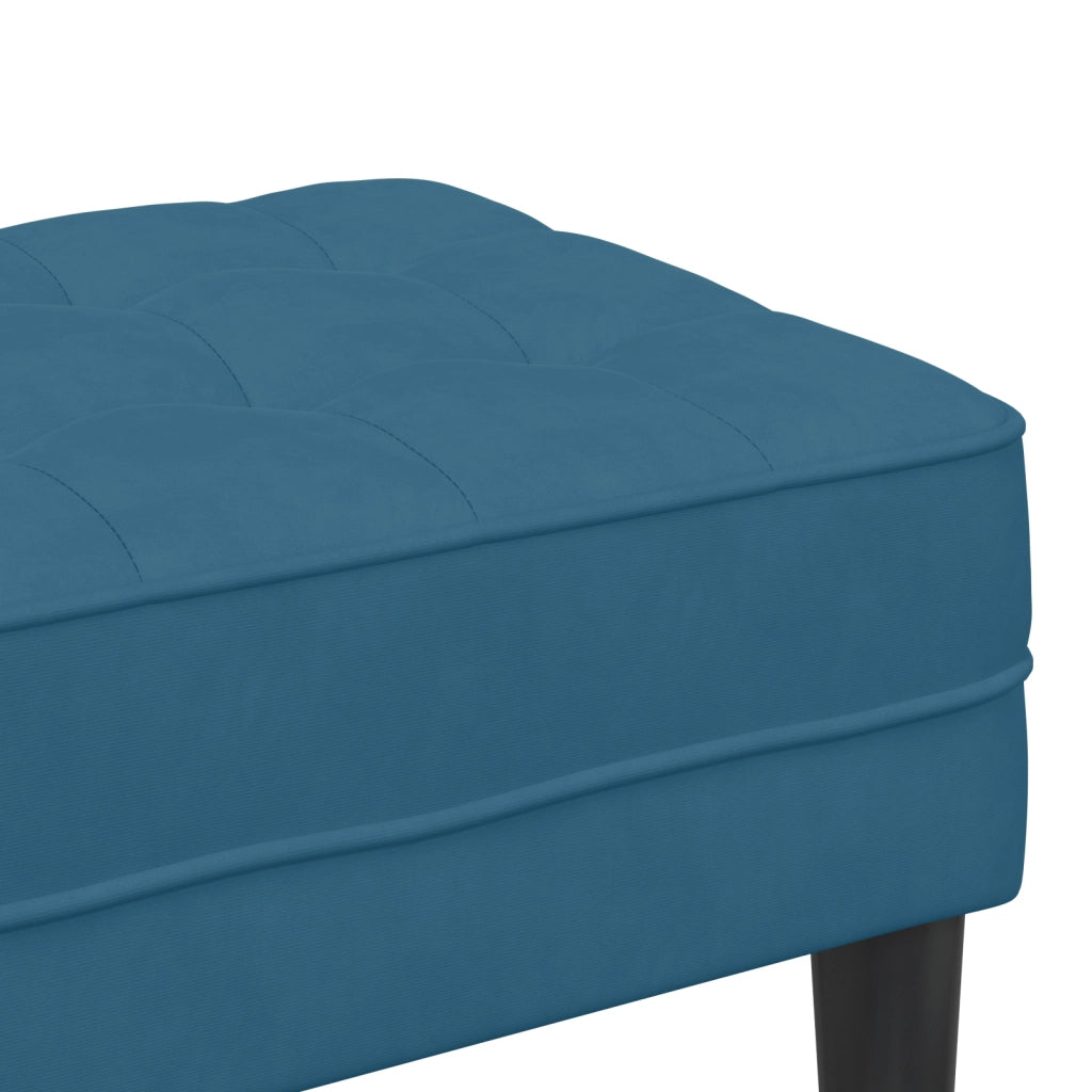 panchina Blu 113x57x39 cm in velluto