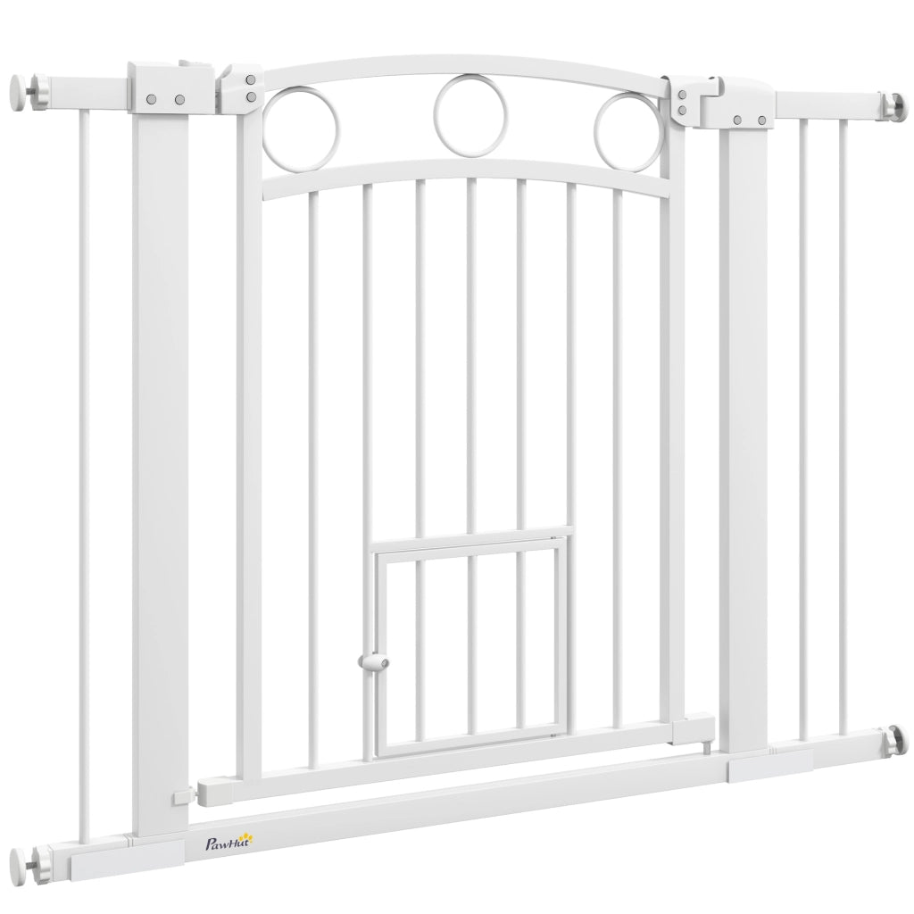 Cancello per animali domestici ¨C zephmum ¨C Bianco 77 cm