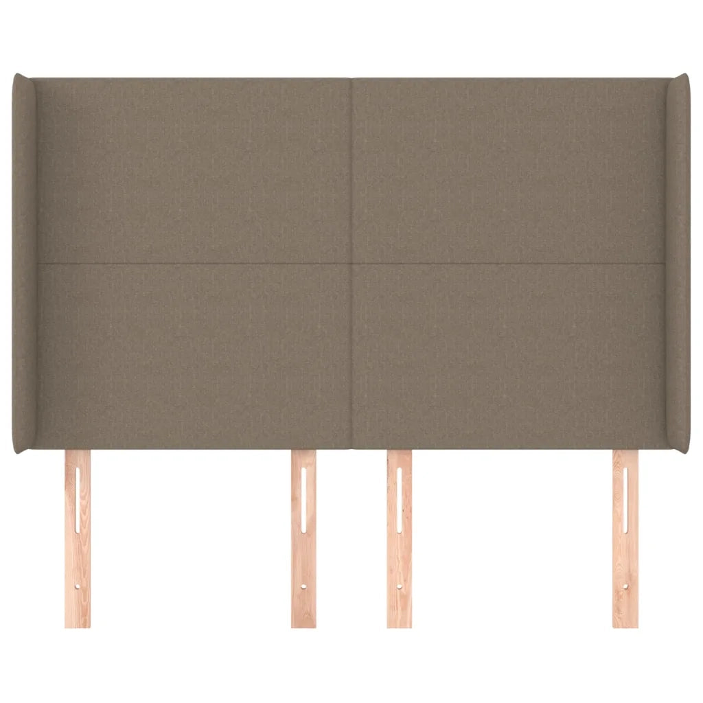 Testiera | Testata ad Orecchio Tortora 147x16x118/128 cm in Tessuto