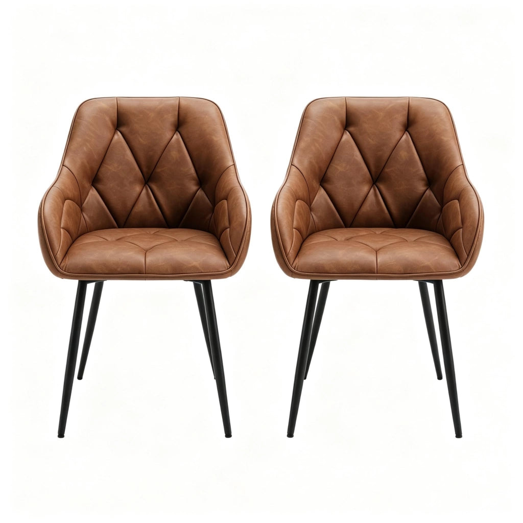 SEDIA CON BRACCIOLI Set da 2 pezzi 45,5x45x83,5 cm Marrone