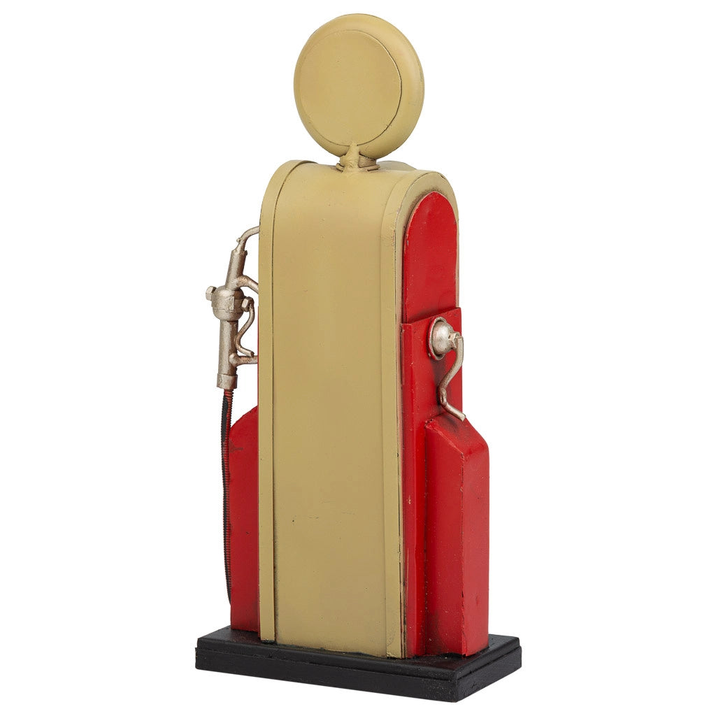 Dispenser salvadanaio in metallo rosso 12,5x7x26h
