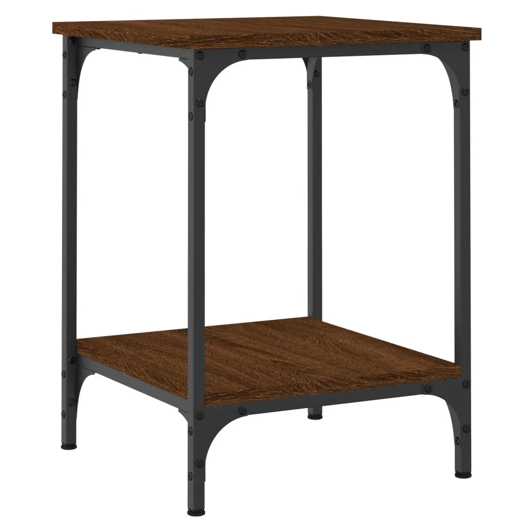 Tavolino da Salotto Rovere Marrone 40x40x55cm Legno Multistrato 832827