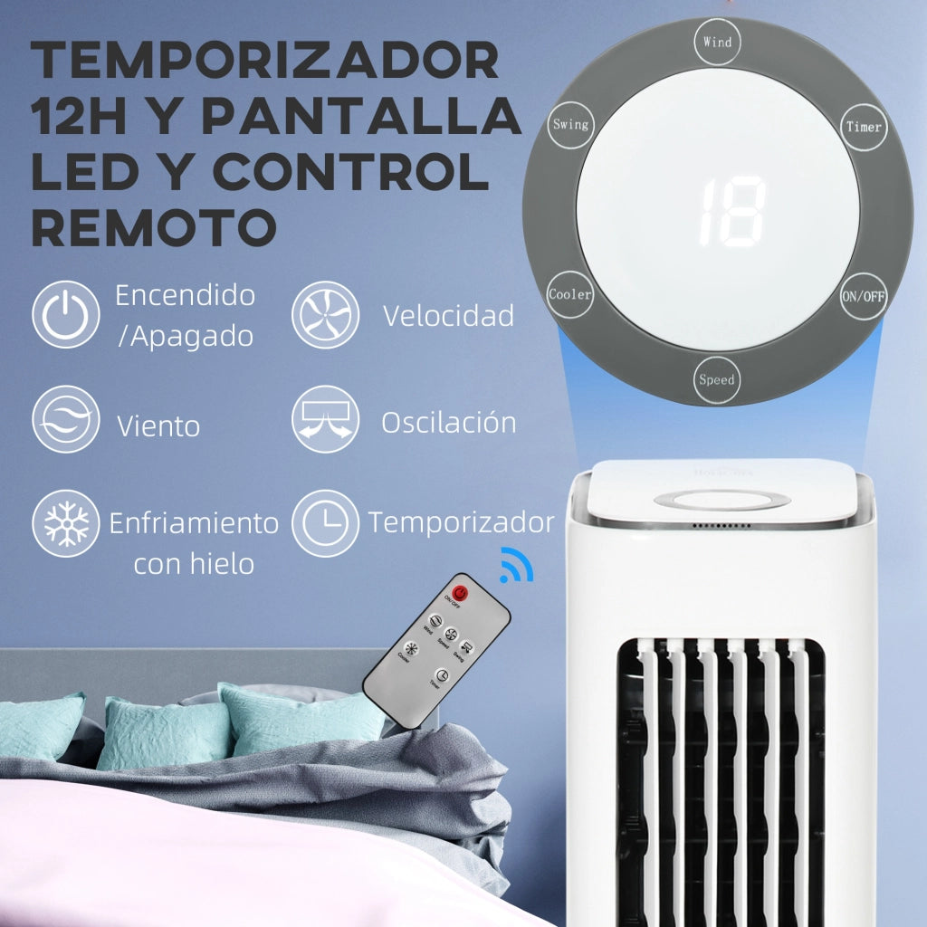 Climatizzatore Evaporativo Portatile ¨C zephmum ¨C Bianco 23x29x86 cm