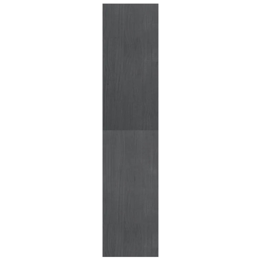 Libreria Divisorio-Scaffale per Libri-Mobile di Stoccaggio Grigio 40x30x135,5 cm Legno Massello di Pino