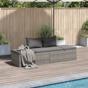 Lettino da Giardino Grigio 195x60 cm in Polyrattan
