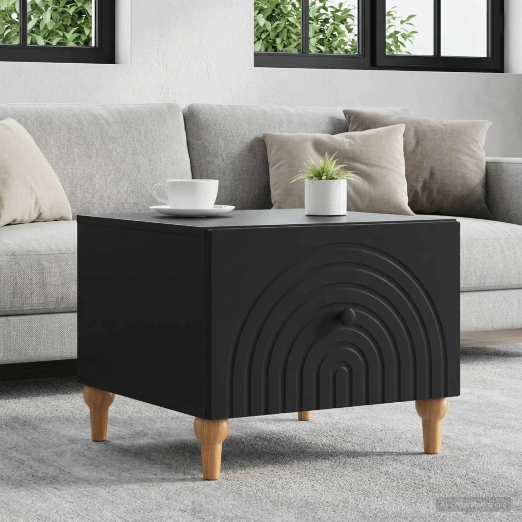 Tavolino da salotto Nero 49 x 50 x 40 cm Legno ingegnerizzato 894276