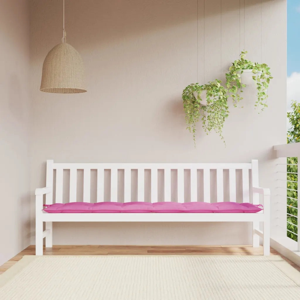 Cuscino per Panca da Giardino-Cuscini per panchina da esterno Rosa 200x50x7 cm in Tessuto