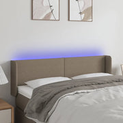 Testiera a LED-Testata con LED Tortora 147x16x78/88 cm in Tessuto 630117