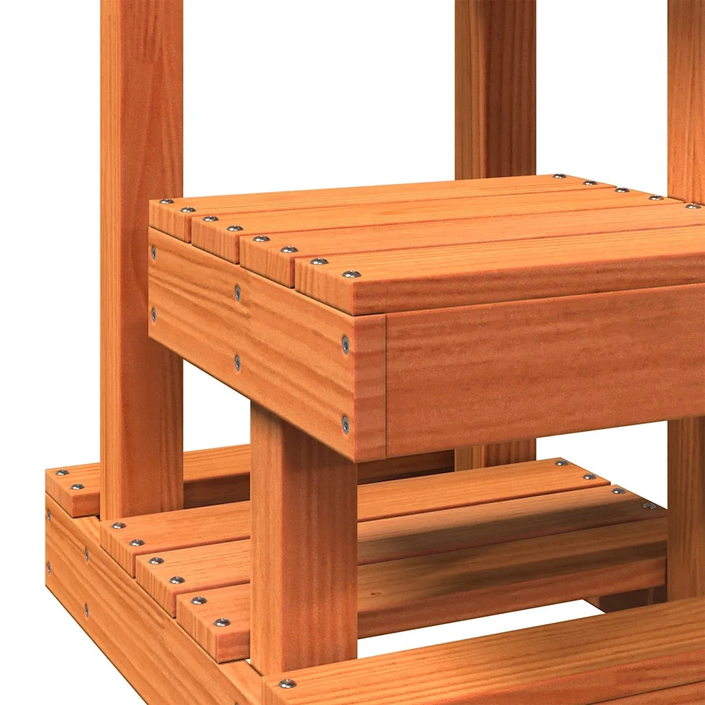vidaXL Albero per Gatti Marrone Cera 45,5x49x103 cm in Legno di Pino