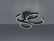 FRANCIS PLAFONIERA LED 40W 4650lm, 3000K VORTICI ANTRACITE CON REGOLAZIONE INTENSITA' CON INTERRUTTORE D.54CM