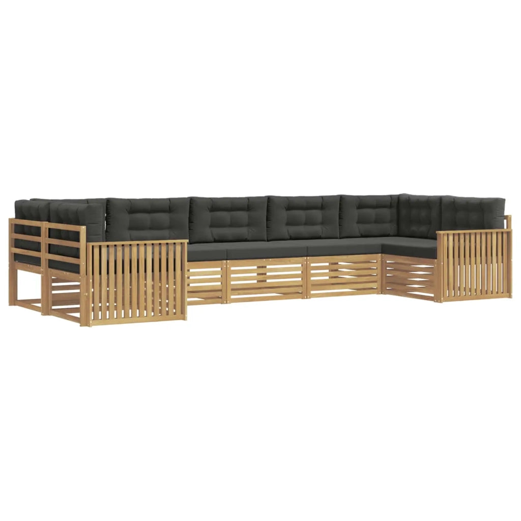 Set di divani da esterno 7 pcs Bianco e Antracite 3391082