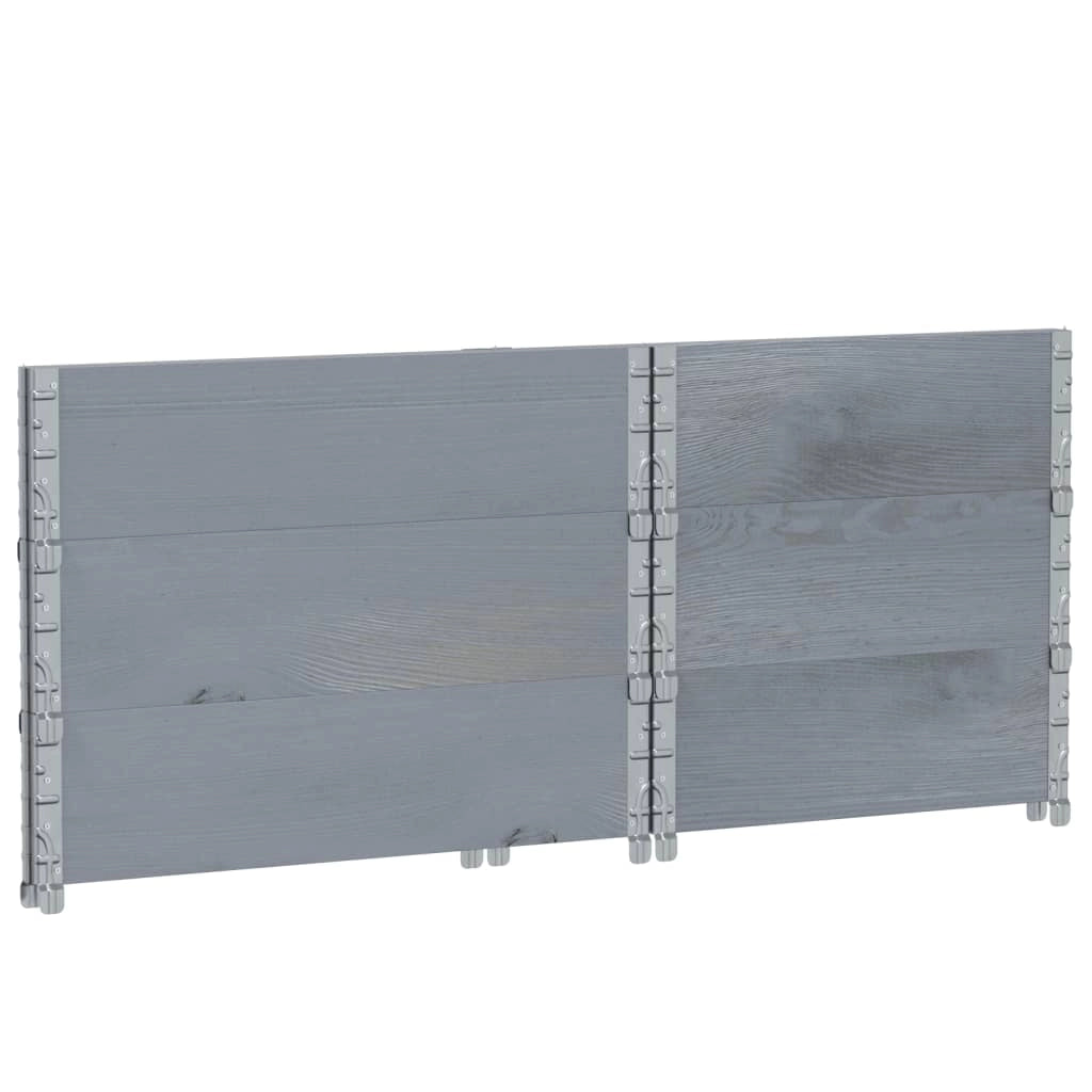 Fioriera rialzata per piante fiori terrazzo giardino 80 x 60 cm in legno massello di pino grigio 02_0037879