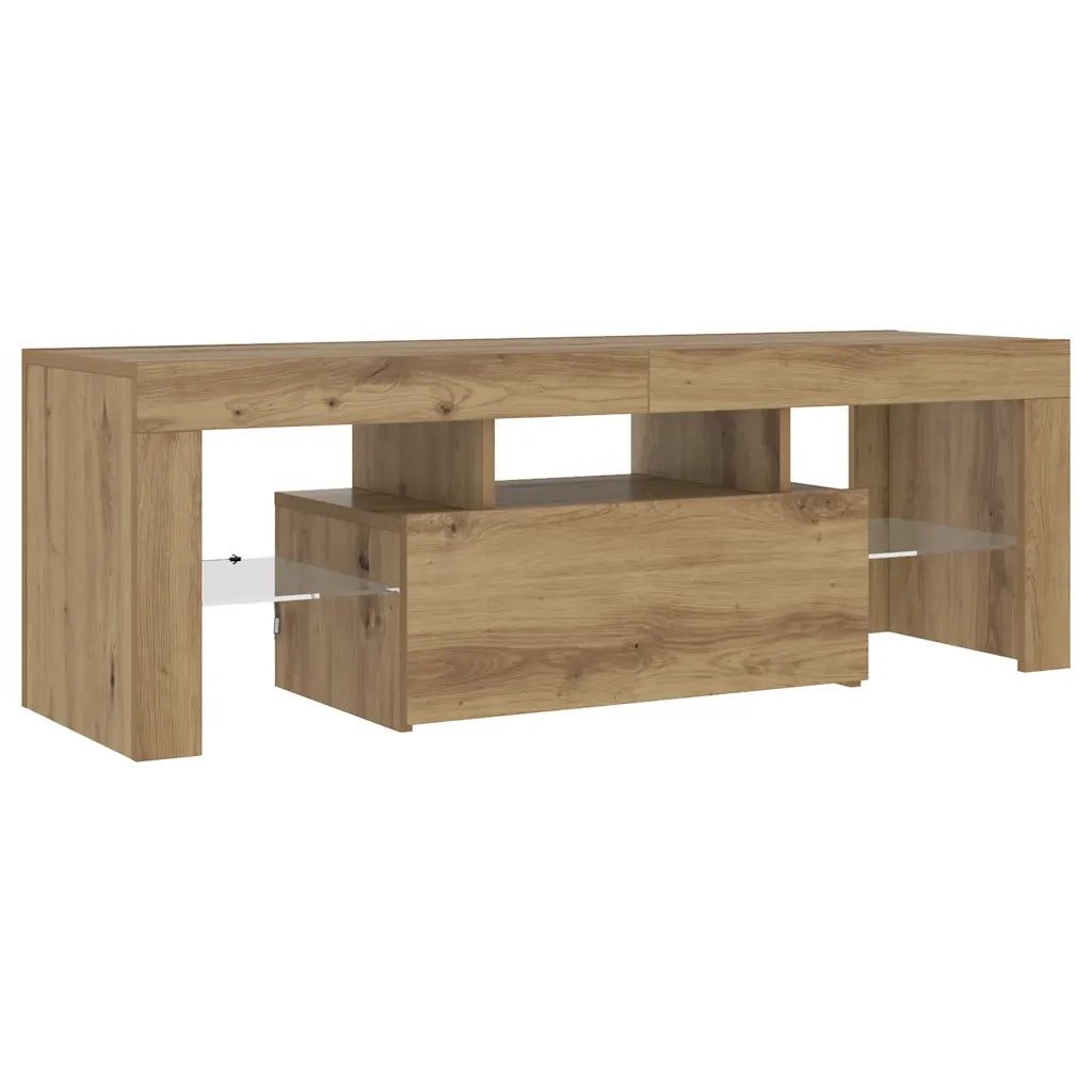 Mobile Porta TV con LED Artigianale 200x25x44 cm Multistrato