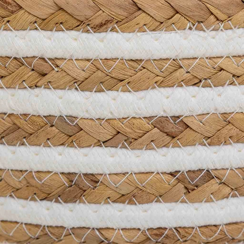 Cesto in fibra naturale e cotone marrone D28x10,5