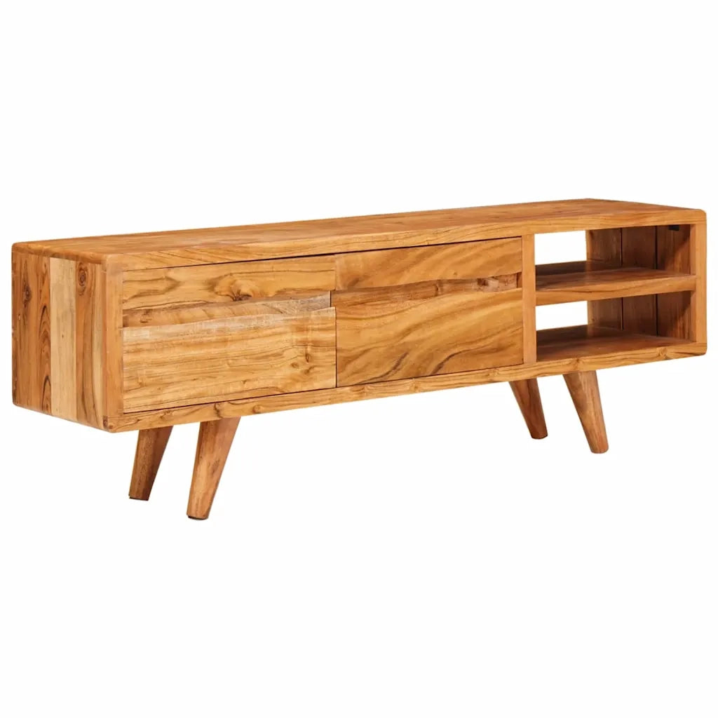 Mobile TV Marrone 110 x 30 x 40 cm Legno di Acacia Massello