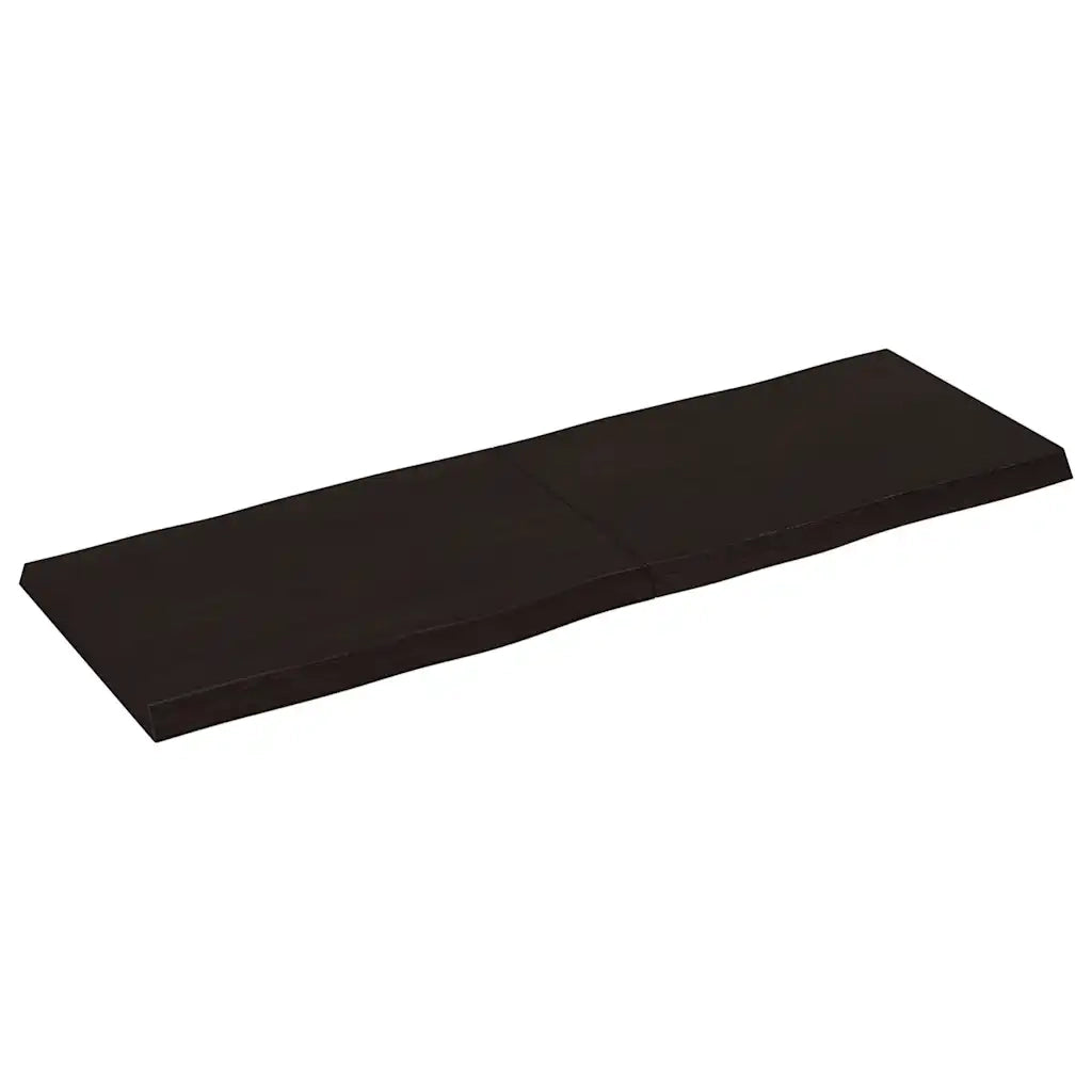 Piano Tavolo Marrone Scuro 120x40x(2-4)cm Rovere Non Trattato 364022
