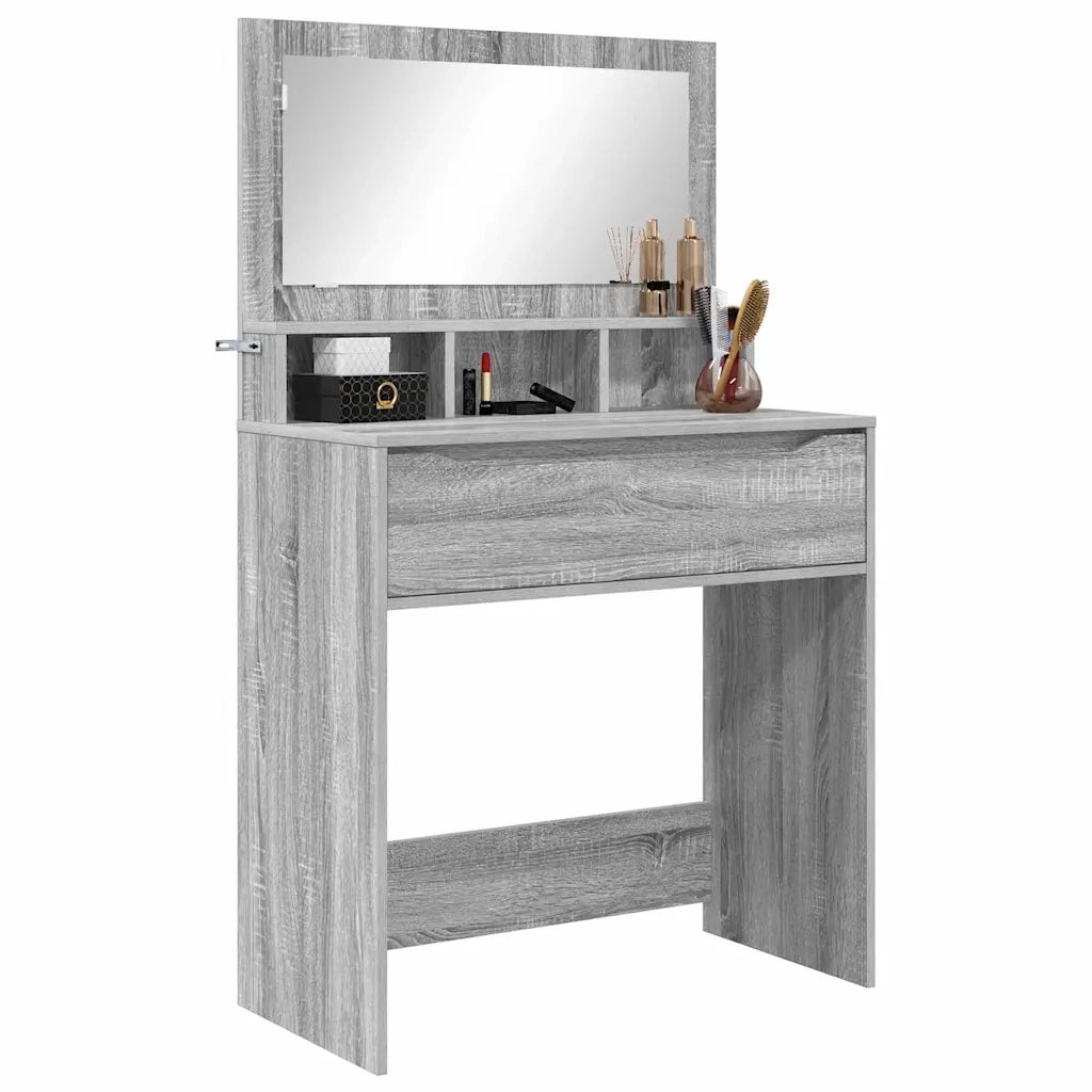 Tavoli da Trucco per Camera da Letto con cassetto Grigio Sonoma
