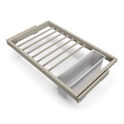 Kit 7 Aste Pantaloni e Vassoio per Armadio 800 mm in Acciaio Emuca Grigio Pietra