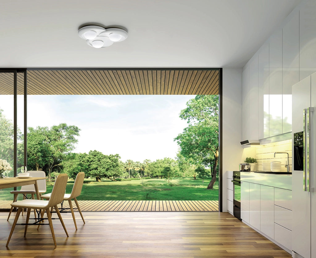 PITANE Parete/Soffitto in gesso Con Vetro 3 Luci attacco GX53 41x41cm