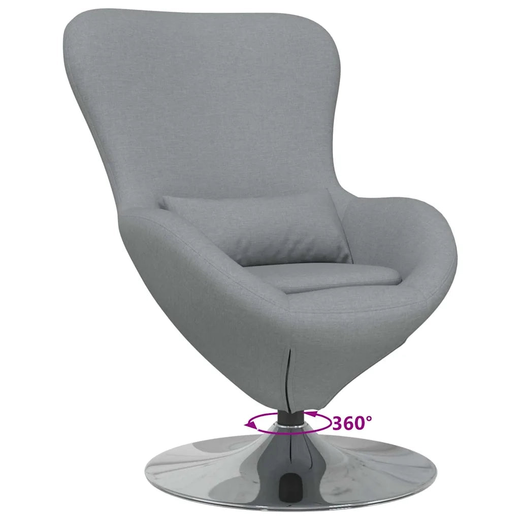 Divano Sedia-Poltrona uovo Grigio chiaro 63 x 73 x 90 cm Tessuto 649961
