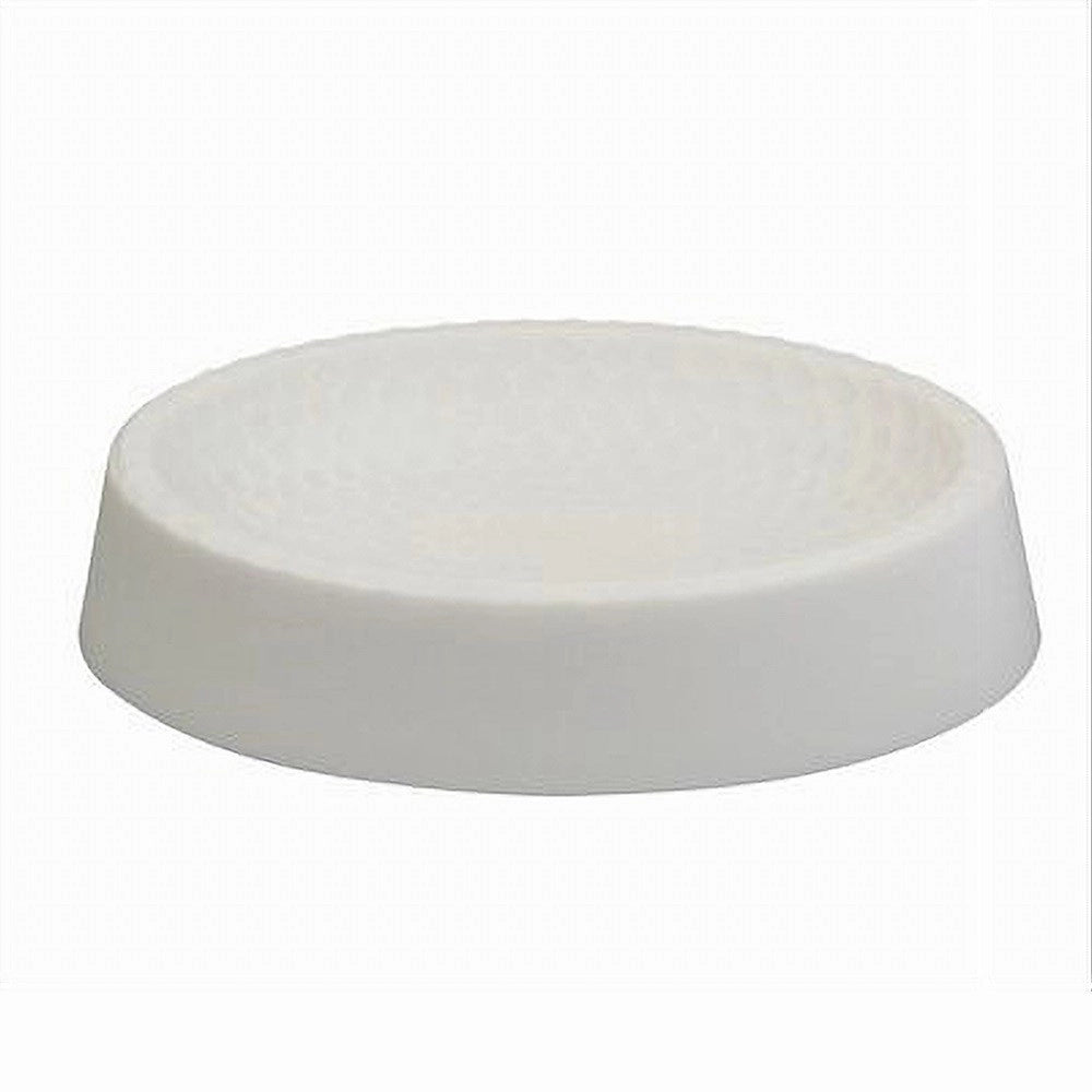 Trade Shop - Piattino Per Sapone Decorato Bianco Portasaponetta Moderno Accessori Bagno 79780 -