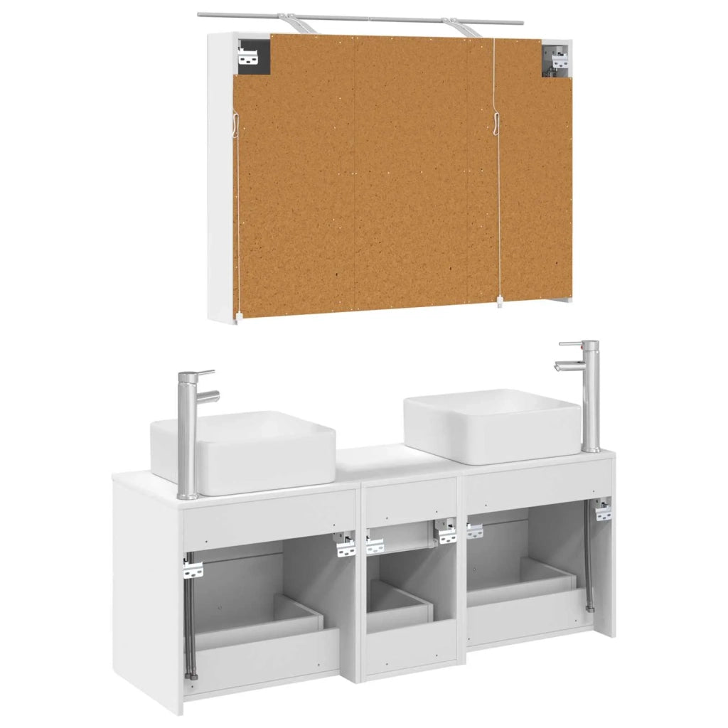 Set di mobili per il bagno 4 pcs Bianco 3406775